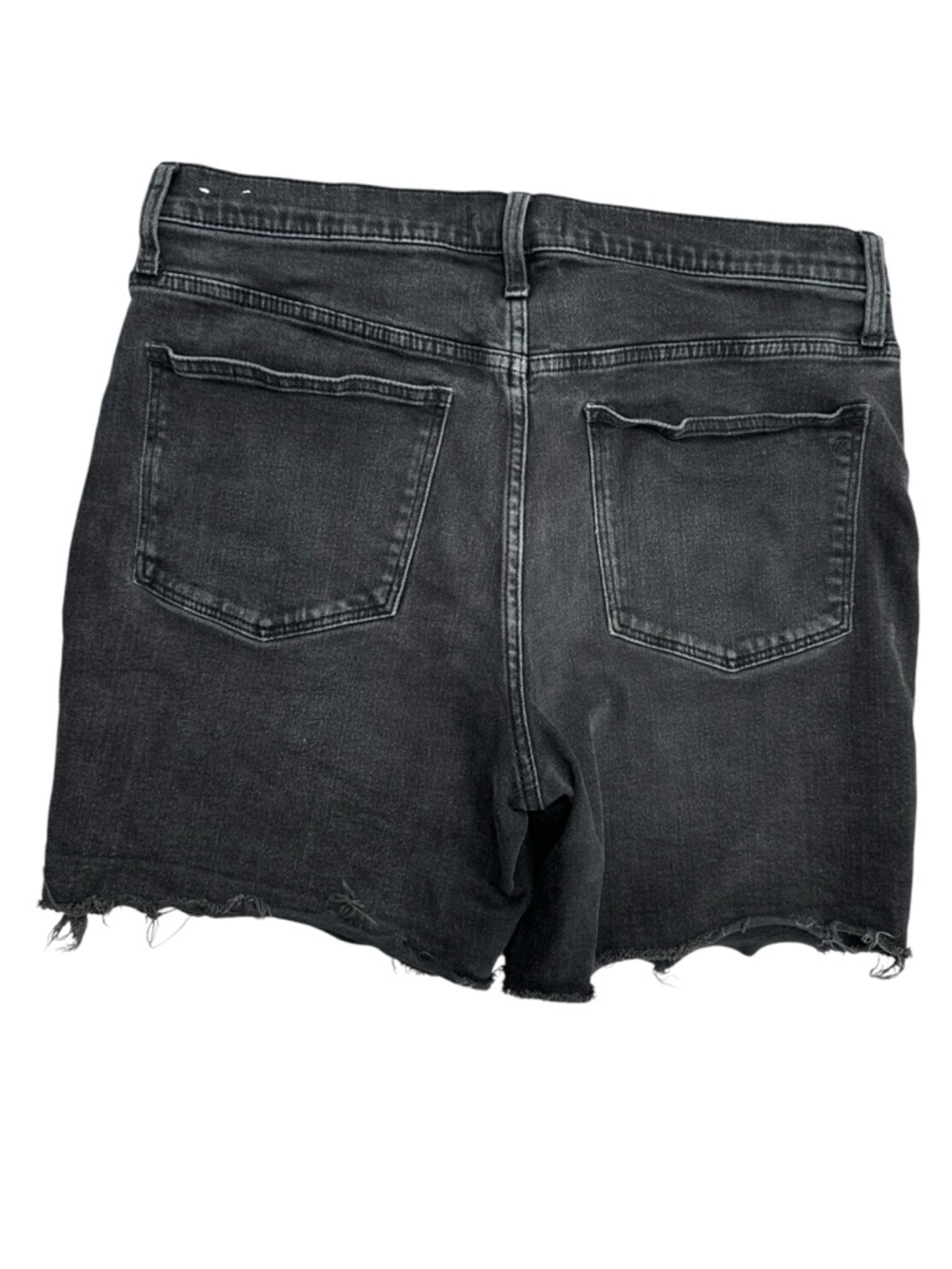 Madewell High-Rise Denim Mid-Length Shorts Washed Black Denim Cutoff Bermuda 31 - Picture 3 of 9